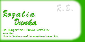 rozalia dunka business card